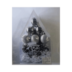 Bambalinas exclusivas de adorno navideño - set de esferas plateadas