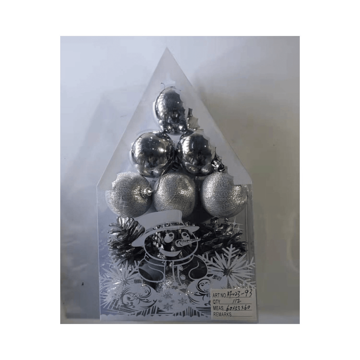 Bambalinas exclusivas de adorno navideño - set de esferas plateadas