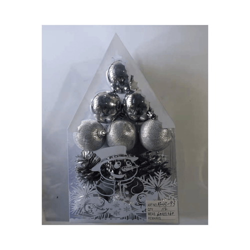Bambalinas exclusivas de adorno navideño - set de esferas plateadas