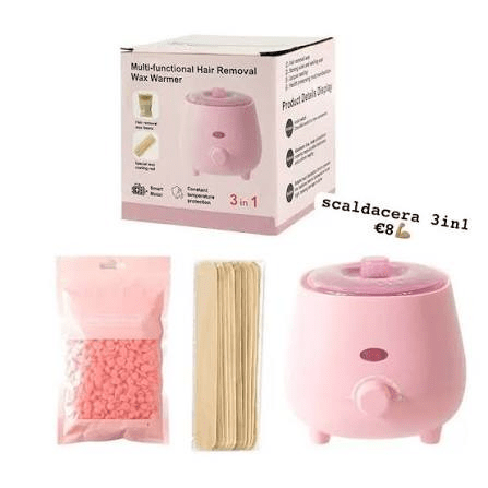 Calentador de cera 3 en 1 - set completo con perlas y espátulas