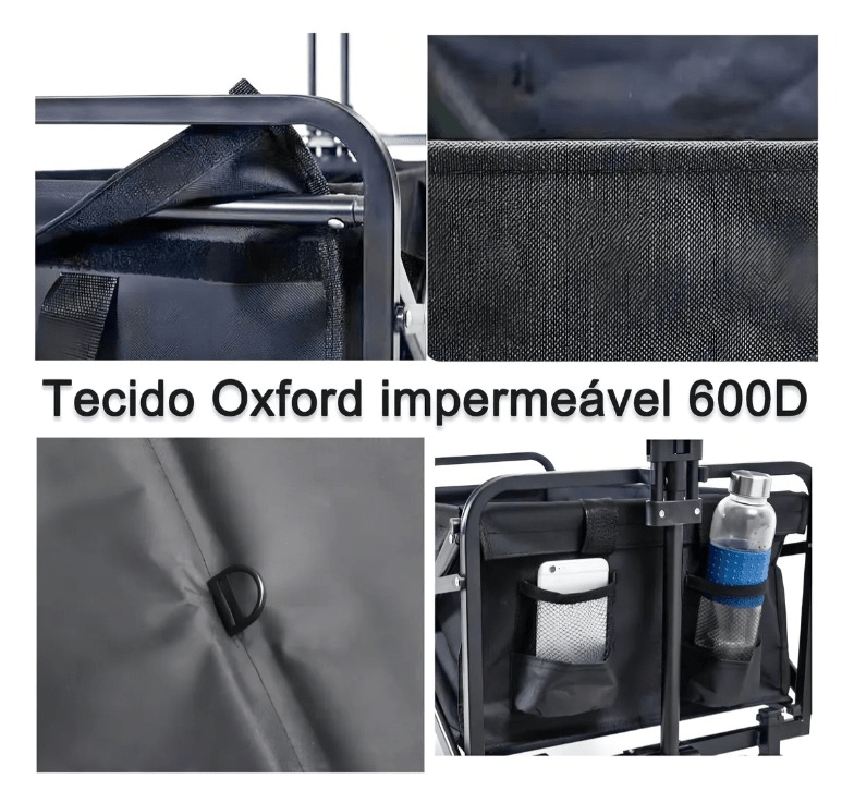 Detalle de tela Oxford impermeable 600D del carrito