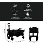 Especificaciones técnicas carrito camping: 100 kg, 74x44x67-91 cm