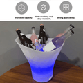 Hielera LED con botellas y luz azul