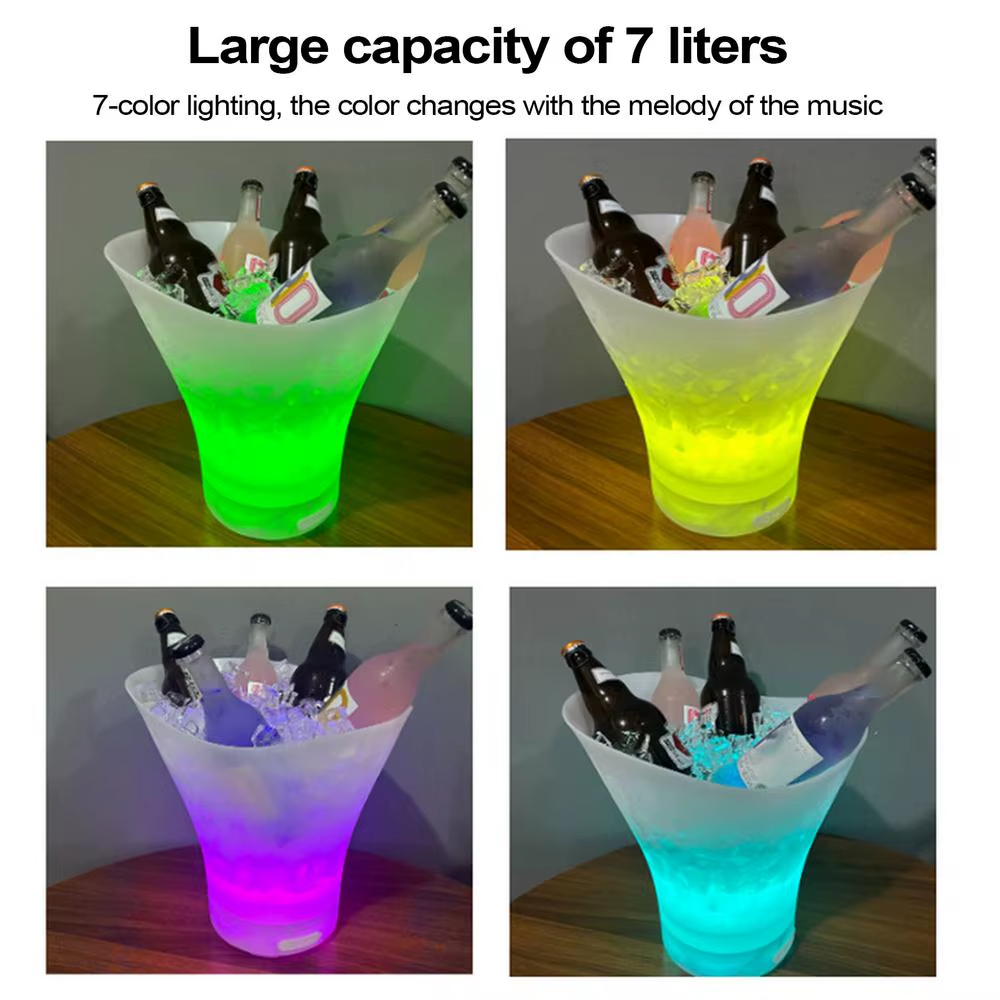 Hielera 7L con iluminación 7 colores