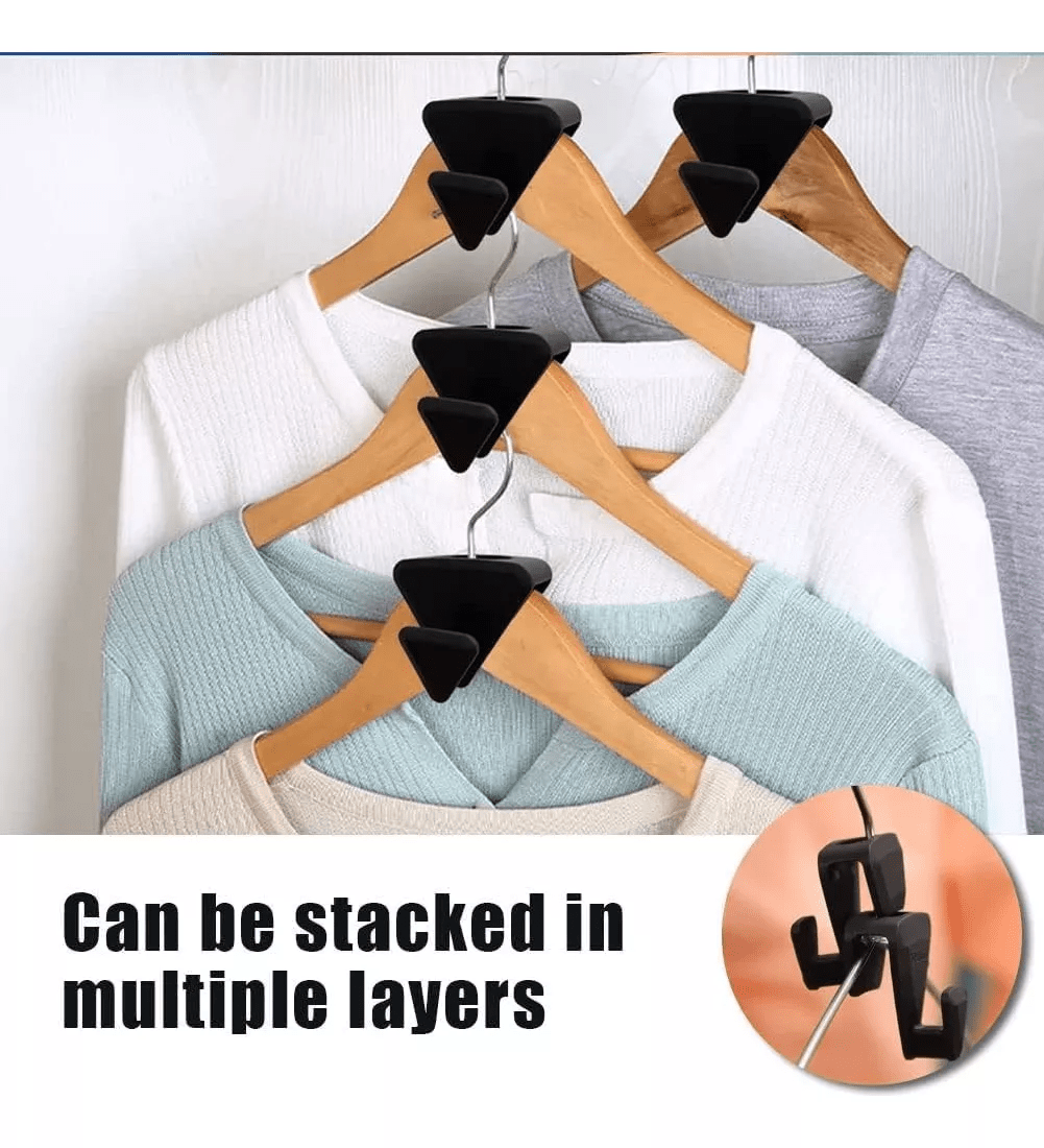Conectores apilables para perchas - organiza múltiples capas de ropa