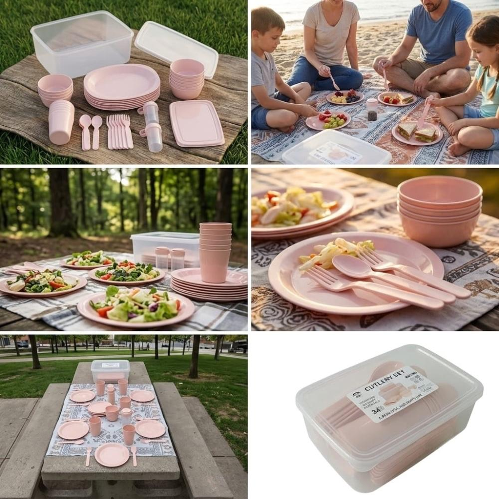 Set de picnic 34 piezas - colección completa